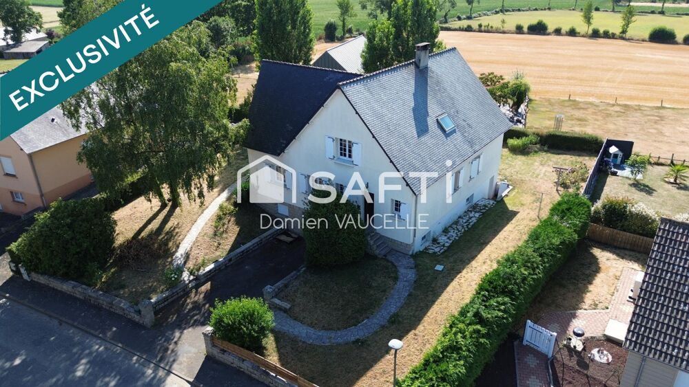 Pavillon de 216 m² avec 6 chambres, grand sous-sol et jardin.