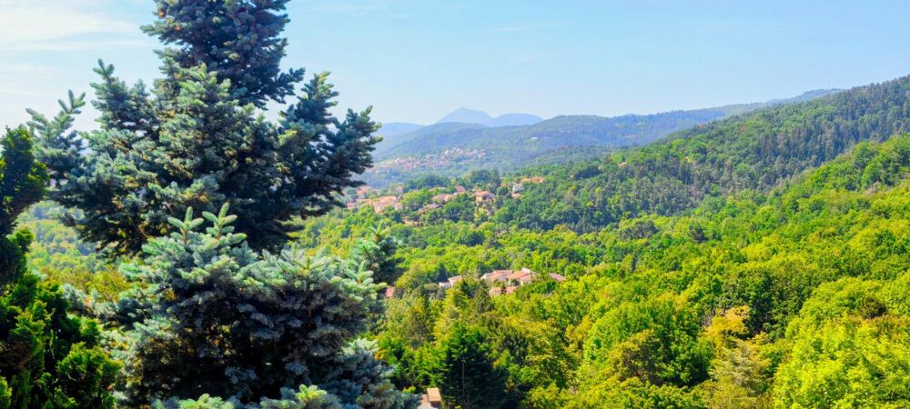 Vue exceptionnelle Puy-de-Dome-MAISON AVEC PISCINE ET GRAND TERRAIN