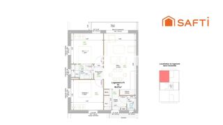  Appartement � vendre 3 pi�ces 56 m�