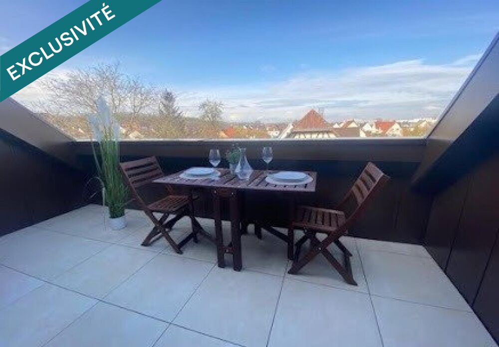 Vente Appartement Magnifique et spacieux T3 Coup de cœur de 64 m2-Loi Carrez_93 m2 au sol.climatisé, grande terrasse exposée Sud garage double Hesingue