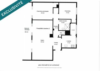  Appartement � vendre 3 pi�ces 77 m�