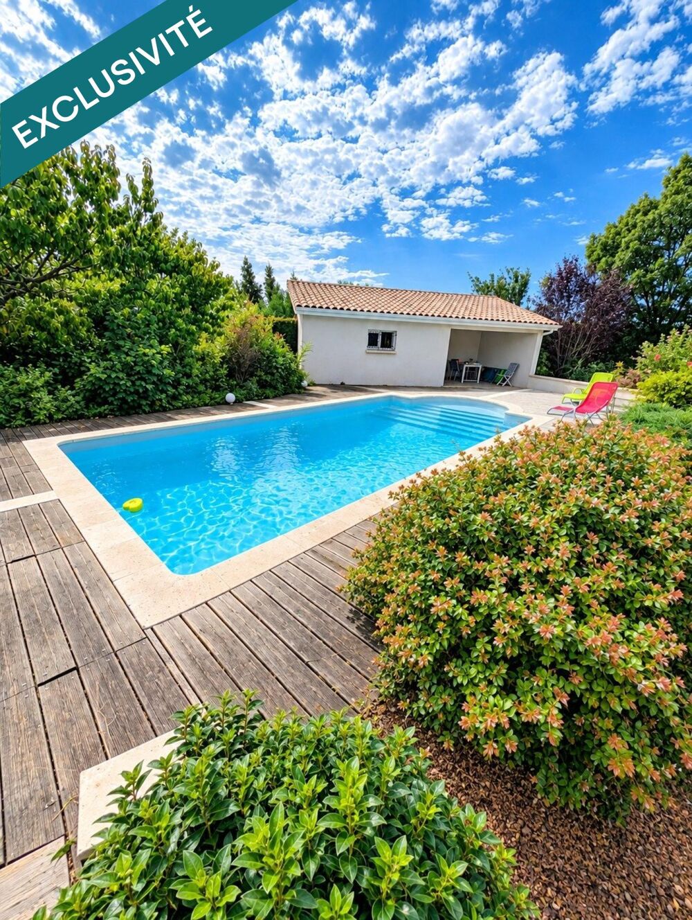 MONBALEN (47340)  MAISON DE PLAIN-PIED 145 M²  4 CHAMBRES  PISCINE