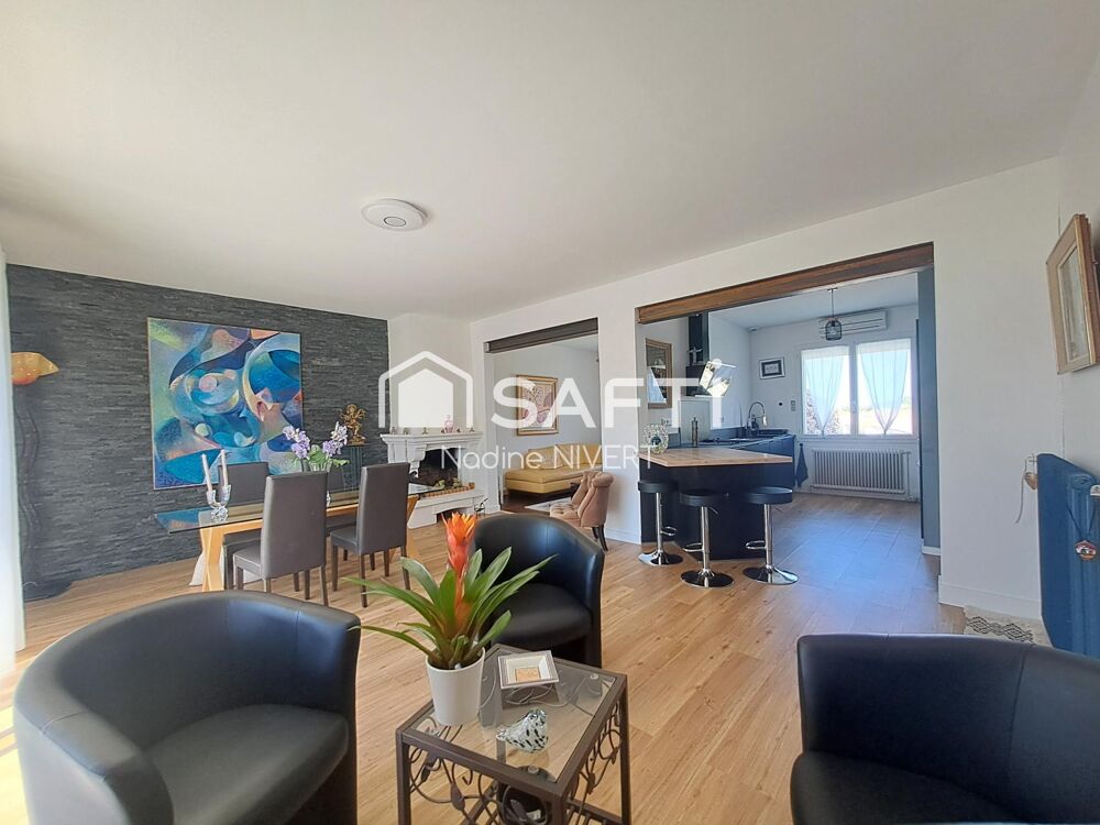 Maison 157M2, 3 chambres, piscine, grand garage 34m2