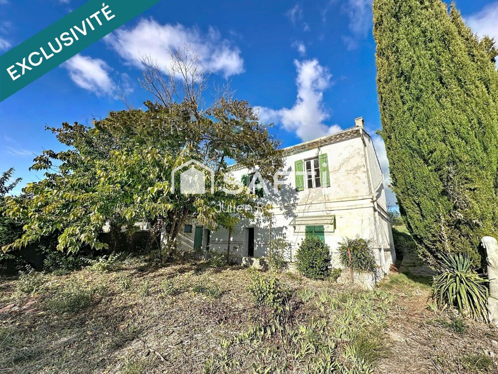 PUISSERGUIER Bâtisse à rénover vue dégagée grand terrain