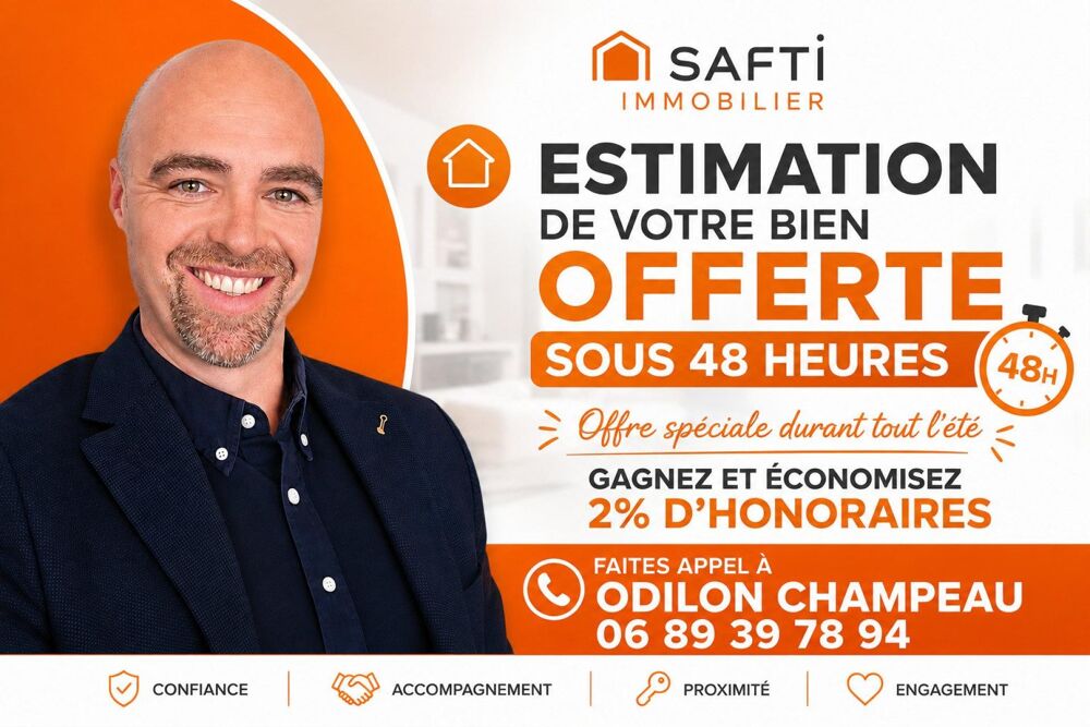 Appartement T3 (60m2) tout équipé et libre
