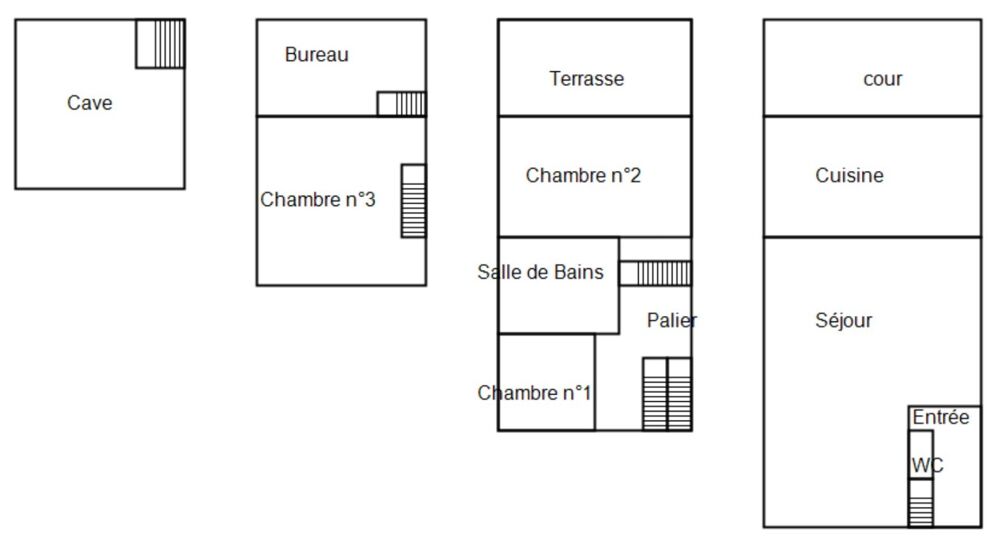 Vente Maison Maison 110 m2, 4 chambres, quartier Wazemmes en excellent état général. Aucun travaux à prévoir. Lille
