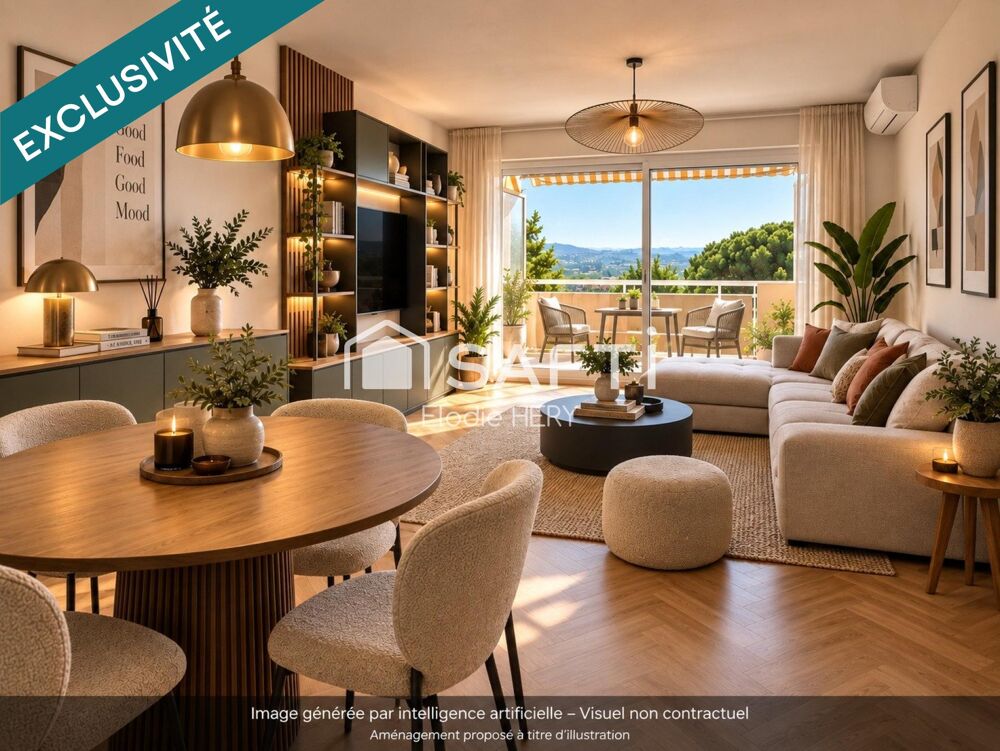 Vente Appartement GRASSE SAINT-JACQUES – T2 50 m² – VUE MER – PISCINE Grasse