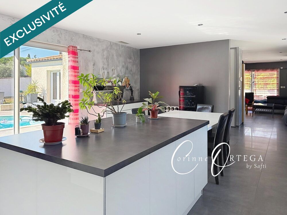 Vente Maison Villa Plain pied - 4 chambres - Piscine et Grand garage Beauvoisin