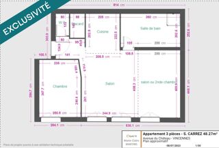  Appartement � vendre 3 pi�ces 48 m�