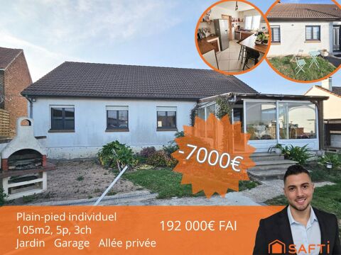   Plain pied indivudel 105m2, 5p, 3ch, jardin, garage Maison - 5 pi�ce(s) - 105 m�