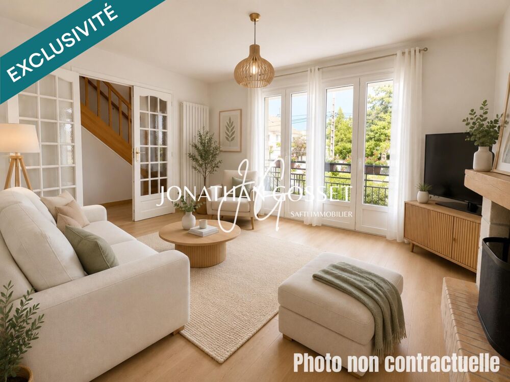 TRIEL-SUR-SEINE: Charmante maison 6pcs - 4ch -132m² avec grand jardin