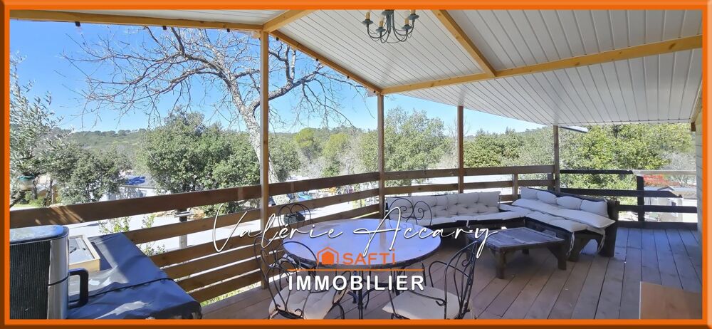 Vente Terrain Rocbaron : Terrain de 293 m² avec chalet de 58 m², 2 chambres, terrasse, atelier... Rocbaron