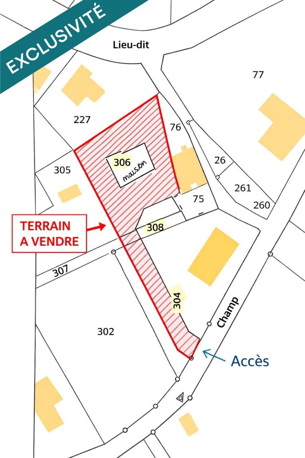 Vente Terrain A Fameck, hauteurs d Edange, terrain 1000 m2, libre constructeur, hors lotissement, dans une impasse Fameck