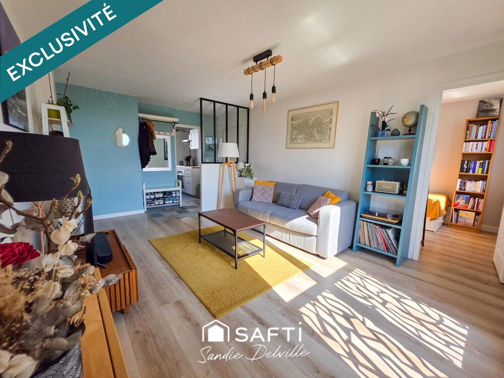 Appartement 4 pièces- 3 chambres- 65m²- cave- tennis