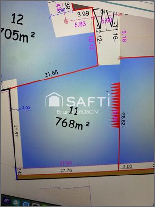  Terrain  vendre 768 m