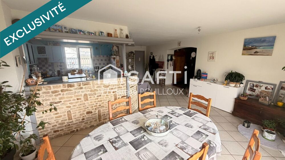 Maison 3 chambres, 1 bureau indépendant, cour, jardin
