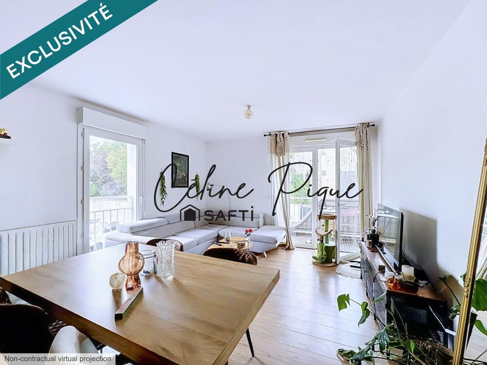 Appartement 3 pièces avec balcon et parking