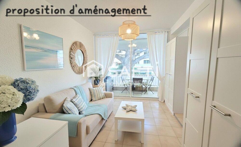 Plage à pied - grand T2 de 44m2 avec balcon/terrasse vue mer et parking dans une résidence sécurisée - CAVALAIRE SUR MER