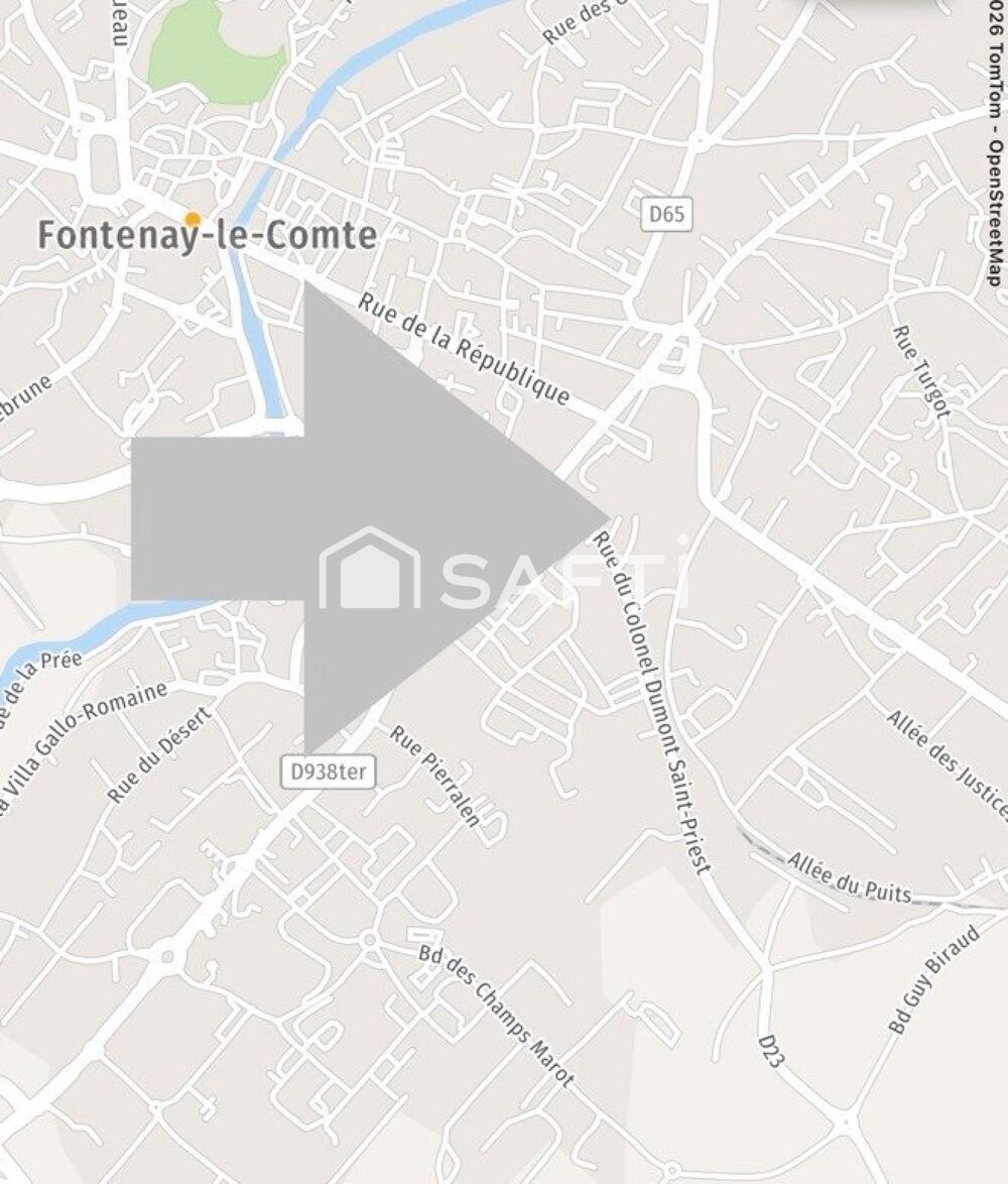 Vente Terrain Hors lotissement, Terrain constructible 1045 m2 Fontenay-le-comte
