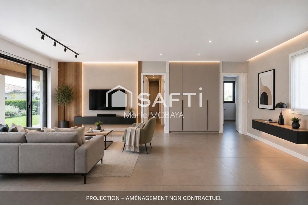 Maison 4 chambres- jardin- garage