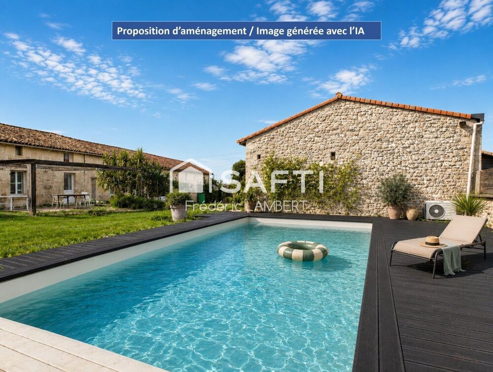 Longère 198 m² + piscine chauffée + dépendances