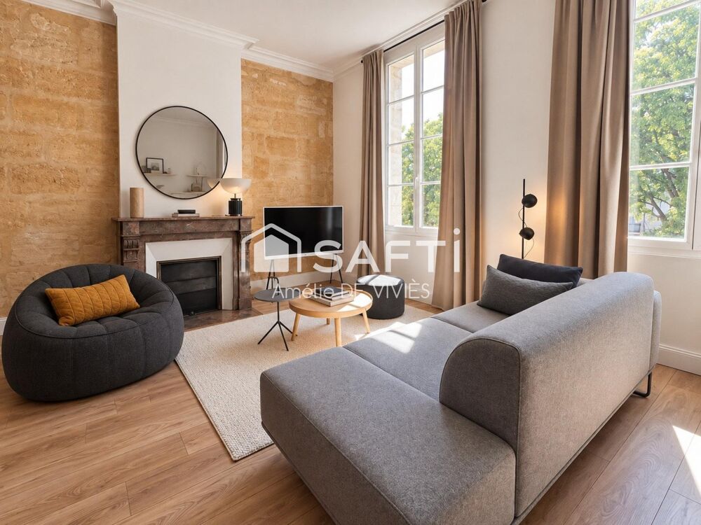 Vente Appartement Bordeaux centre – app 85 m², 3 chambres, charme et prestations haut de gamme Bordeaux