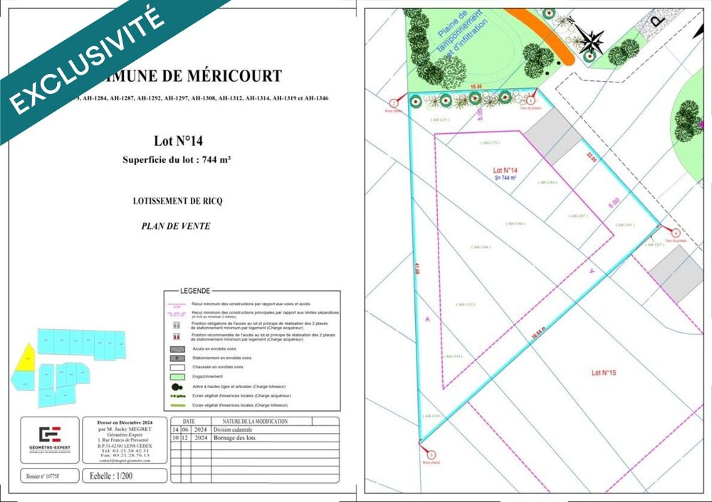 Vente Terrain Terrain � b�tir lotissement r�sidentiel Mericourt