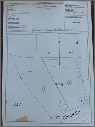  Terrain à vendre 1316 m²