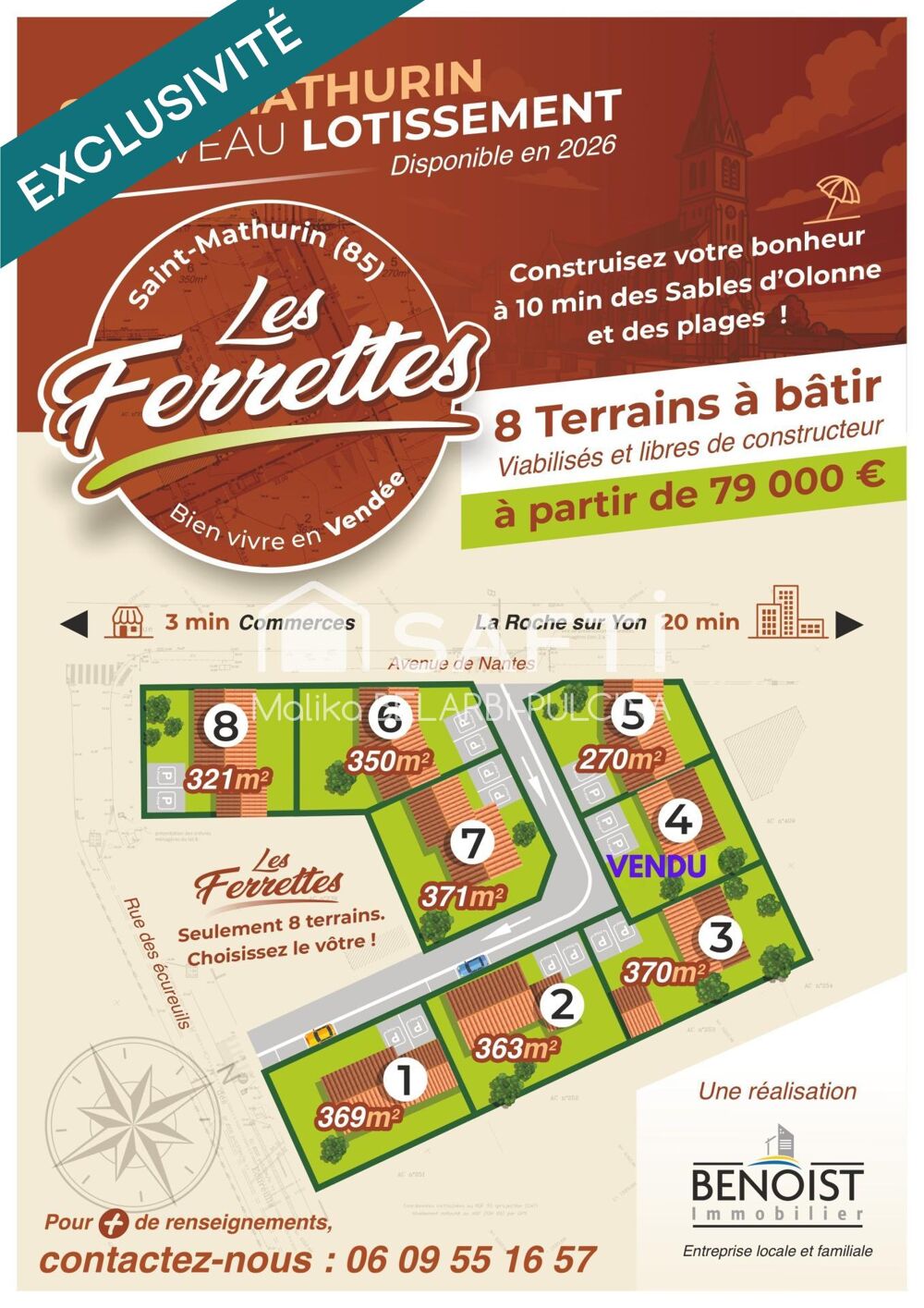 Vente Terrain Terrain viabilisé à Saint-Mathurin - Lot n° 4 Saint-mathurin