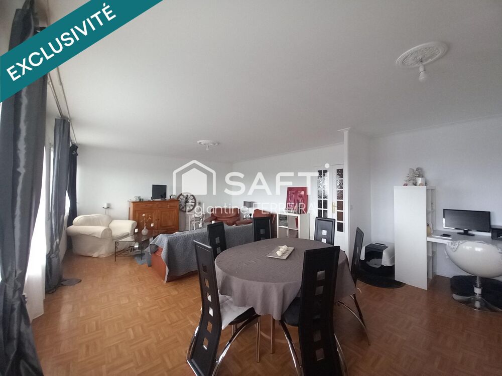 CHATEAUROUX, APPARTEMENT T3 DE 107M² AVEC BALCONS, GARAGE ET CAVE