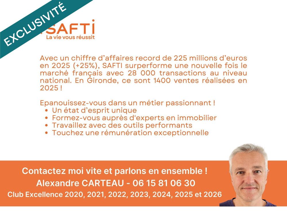 Maison 4 chambres, grand garage, piscine