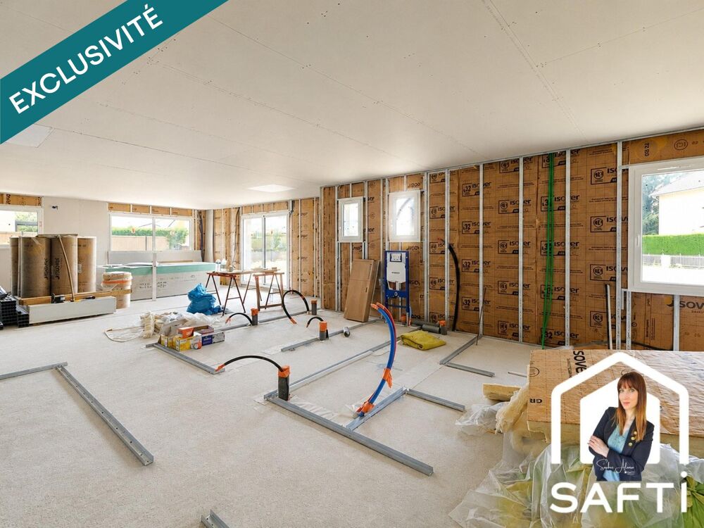 Maison neuve de 111 m² à terminer  Terrain de 1 210 m²