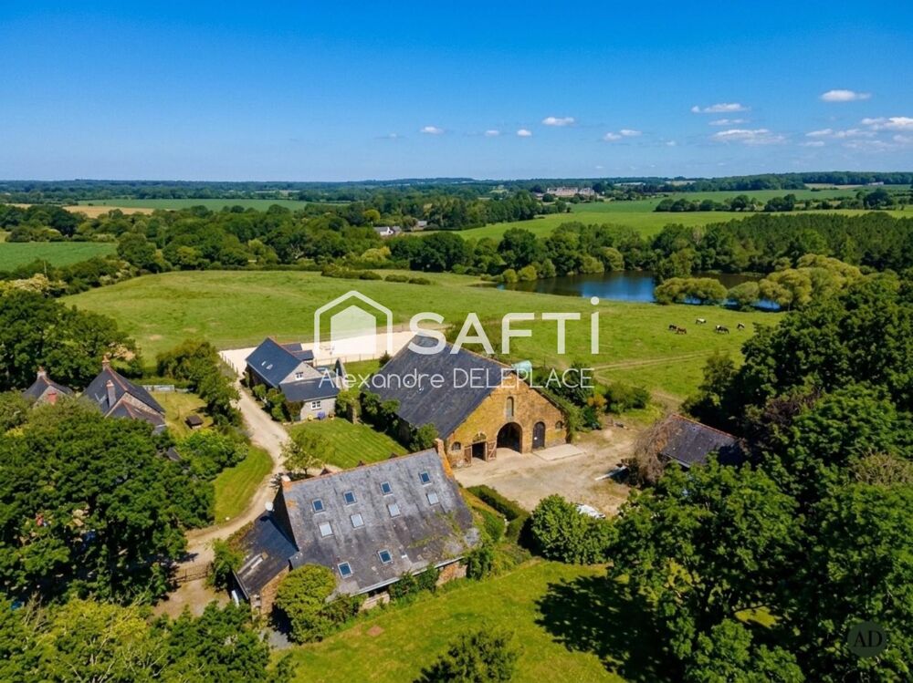 Domaine équestre 10 ha avec étang et 3 maisons