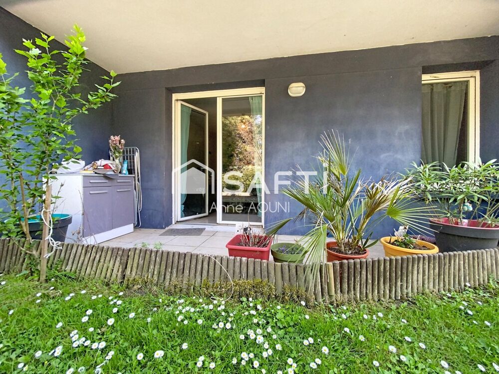 T2 45m2 rez-de-jardin avec terrasse et parking privé