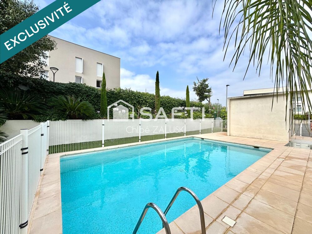 Appartement T4 avec piscine, garage et place de parking privative