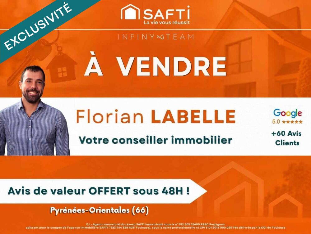 Vente Maison Mas F4 plain-pied avec piscine Perpignan