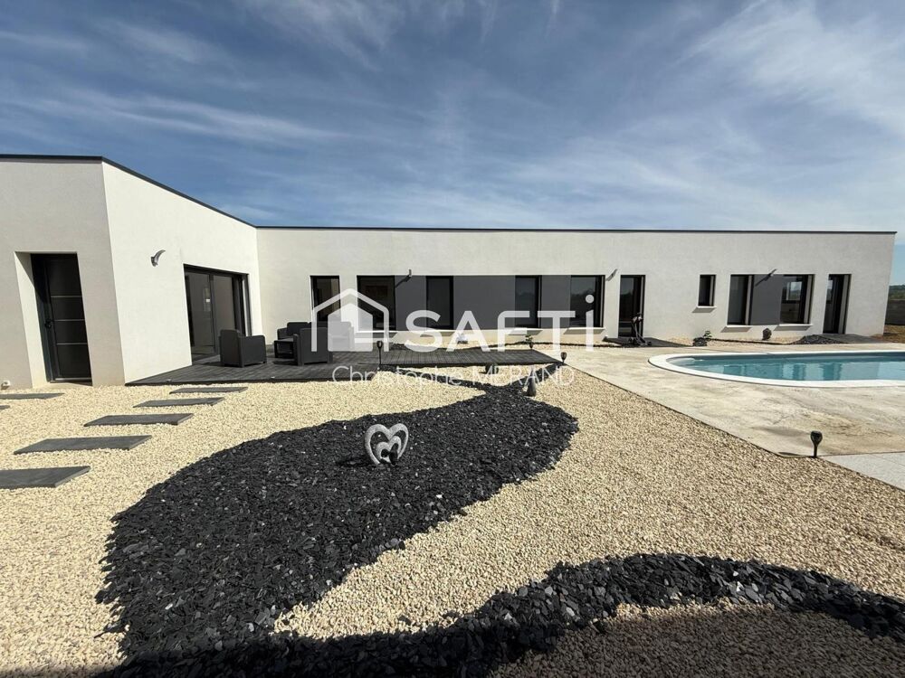 Villa d'architecte contemporaine avec piscine  272 m² habitables 