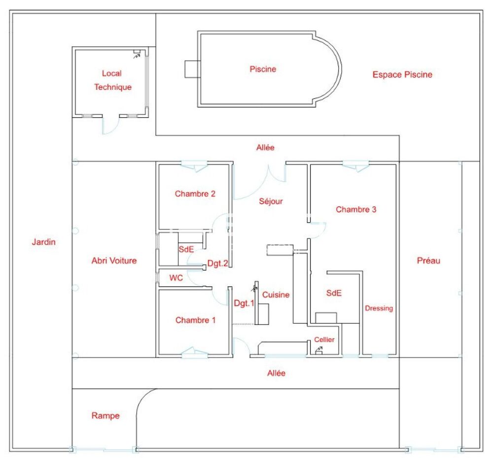 Vente Maison Matoury hors bourg, Villa T4 PIscine Matoury