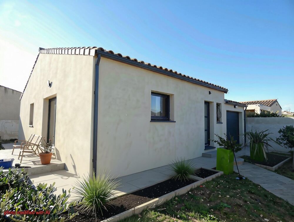 Vente Maison villa plain pied RT2012 de 83m² avec 3 chambres sur un terrain de 326m² avec garage Peyriac-minervois