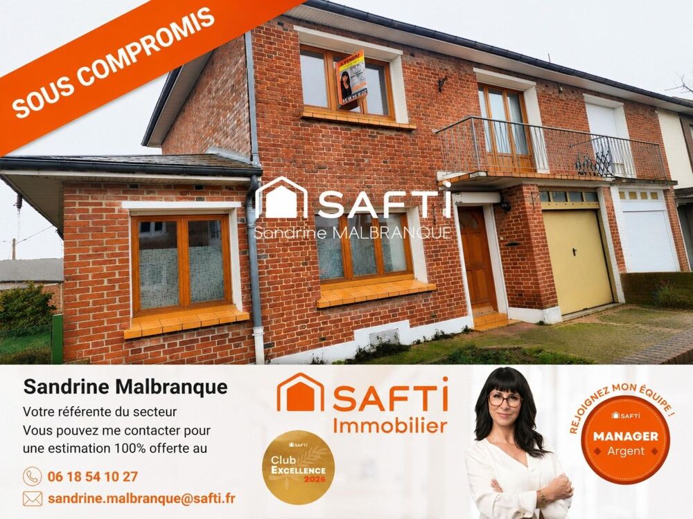 Vente Maison Maison de semi  individuelle,3 chambres, garage ,sous sol complet  et jardin Arras