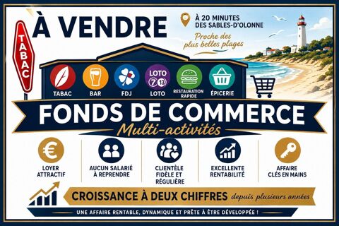 &Agrave; Saisir – Fonds de Commerce aux Multiples Potentiels 262000 85100 Les sables-d'olonne