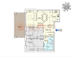  Appartement � vendre 3 pi�ces 84 m�