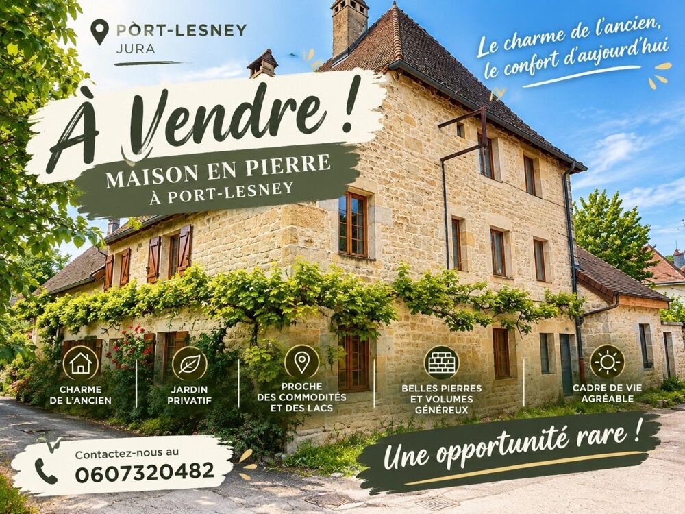 PORT-LESNEY  PROPRIÉTÉ DE CARACTÈRE AVEC VUE SUR LA LOUE, DÉPENDANCES & APPARTEMENT INDÉPENDANT