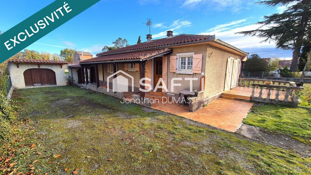 Maison de plain pied, 3 chambres, jardin, garage