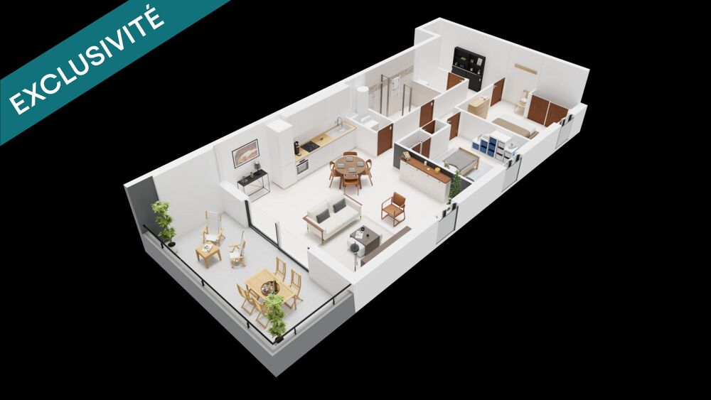 Villa sur le toit de type F3/F4 + Double Box possible