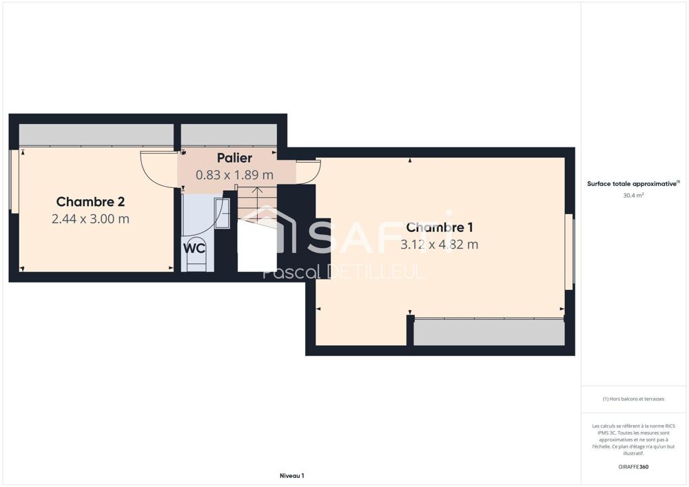 Vente Appartement GARCHES - Poincaré Duplex 3 pièces 62m2 - Centre-Ville et gare à 5 minutes Garches