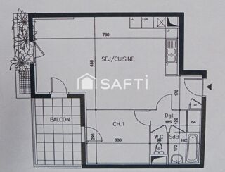  Appartement à vendre 2 pièces 51 m²