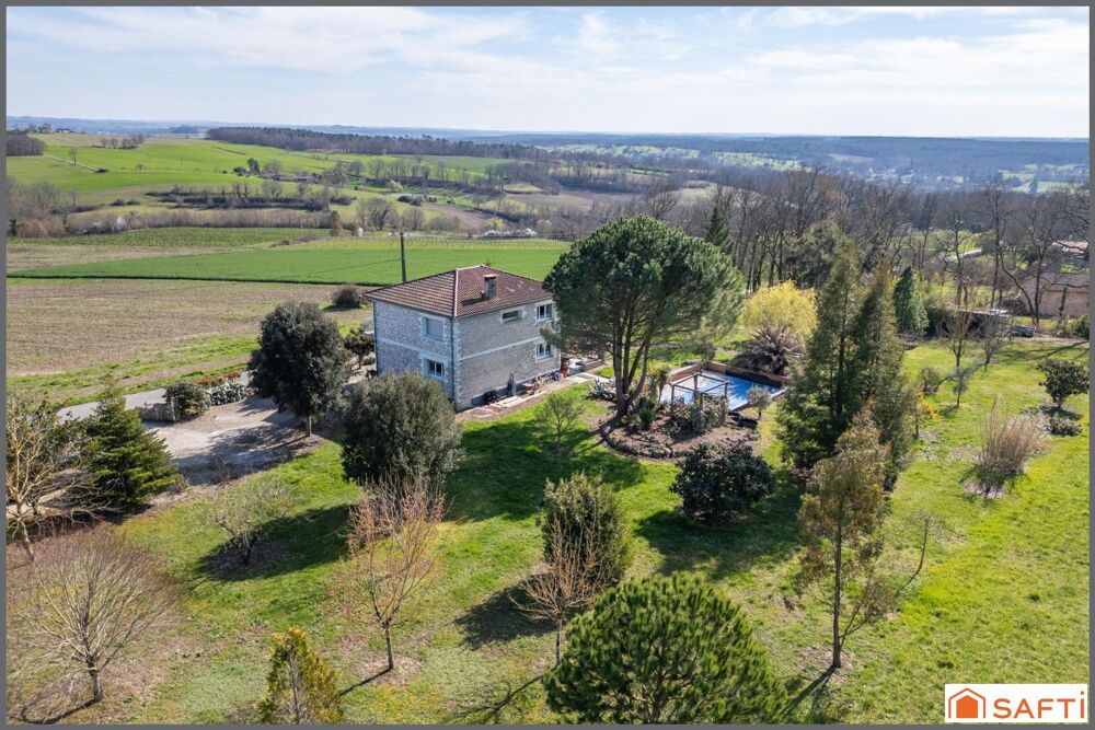 Maison en pierre 147m2, 4 chambres, piscine, garage sur parcelle 1ha17