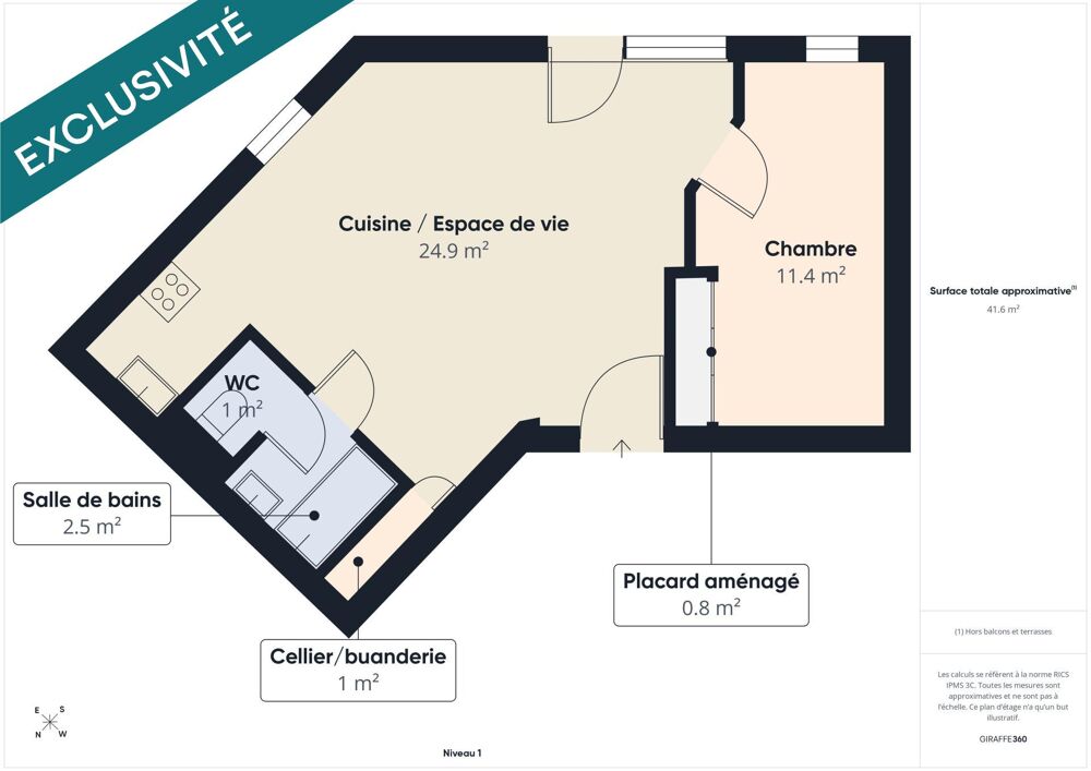 Vente Appartement T2 rénové avec balcon - parking et climatisation ! Blagnac