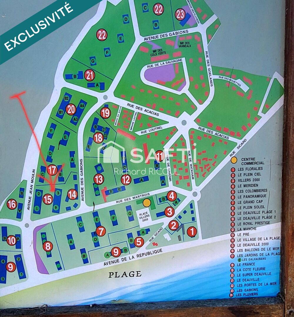 Vente Appartement 24m² - 1 ch - Plage 3' à pied- étg 4 - ascenseur Villers-sur-mer